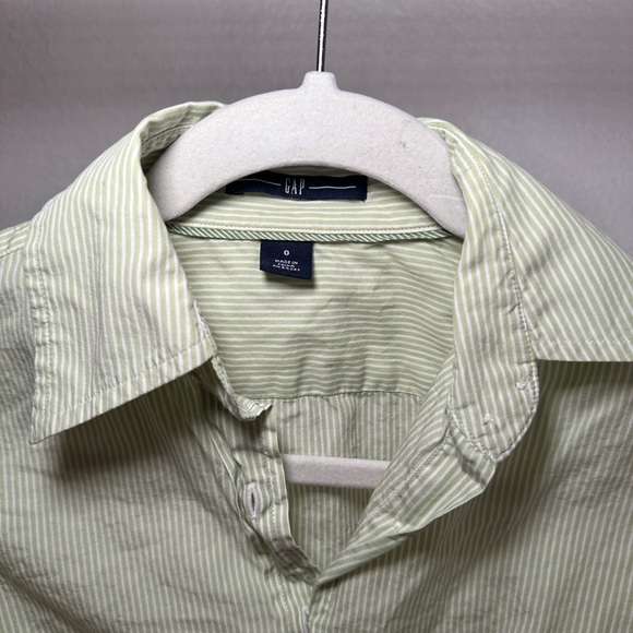 Gap Green Long Sleeve Button Down Shirt Size 0 - Picture 2 of 2